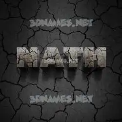 nath in Cracked Stone style - 3D name wallpaper