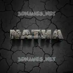 natha in Cracked Stone style - 3D name wallpaper