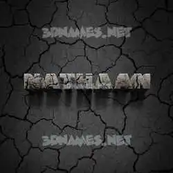 nathaan in Cracked Stone style - 3D name wallpaper