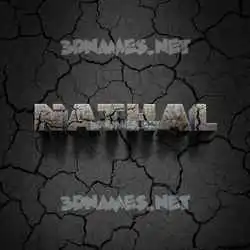 nathal in Cracked Stone style - 3D name wallpaper