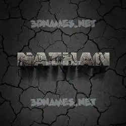 nathan in Cracked Stone style - 3D name wallpaper