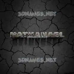 nathanael in Cracked Stone style - 3D name wallpaper