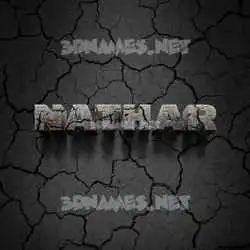 nathar in Cracked Stone style - 3D name wallpaper