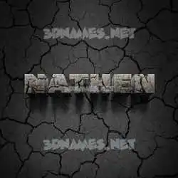 nathen in Cracked Stone style - 3D name wallpaper