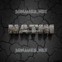 nathi in Cracked Stone style - 3D name wallpaper