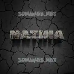 nathia in Cracked Stone style - 3D name wallpaper