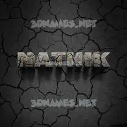 nathik in Cracked Stone style - 3D name wallpaper