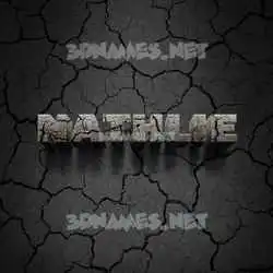 nathlie in Cracked Stone style - 3D name wallpaper