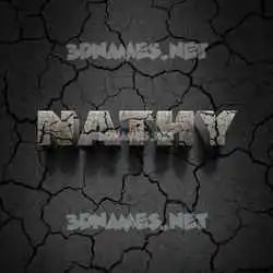 nathy in Cracked Stone style - 3D name wallpaper