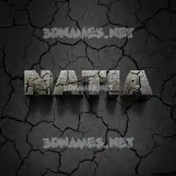 natia in Cracked Stone style - 3D name wallpaper