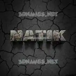 natik in Cracked Stone style - 3D name wallpaper