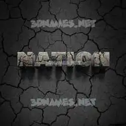 nation in Cracked Stone style - 3D name wallpaper