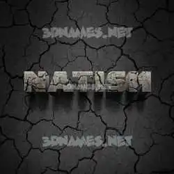 natish in Cracked Stone style - 3D name wallpaper