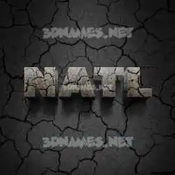 natl in Cracked Stone style - 3D name wallpaper