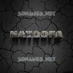natoofa in Cracked Stone style - 3D name wallpaper