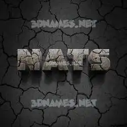 nats in Cracked Stone style - 3D name wallpaper