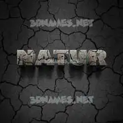 natur in Cracked Stone style - 3D name wallpaper
