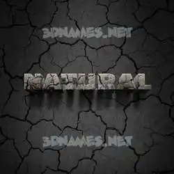 natural in Cracked Stone style - 3D name wallpaper
