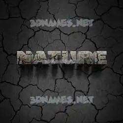 nature in Cracked Stone style - 3D name wallpaper