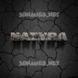 natyra in Cracked Stone style - 3D name wallpaper