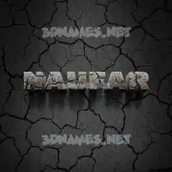 naufar in Cracked Stone style - 3D name wallpaper