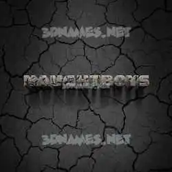 naughtboys in Cracked Stone style - 3D name wallpaper