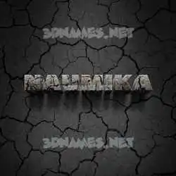 naumika in Cracked Stone style - 3D name wallpaper