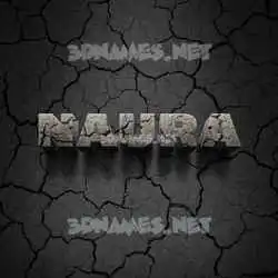naura in Cracked Stone style - 3D name wallpaper