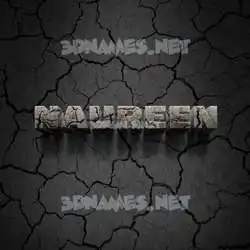 naureen in Cracked Stone style - 3D name wallpaper