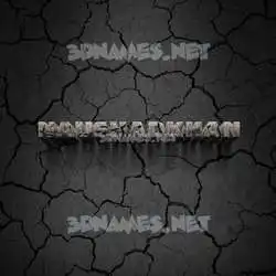 naushadkhan in Cracked Stone style - 3D name wallpaper