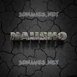 nausho in Cracked Stone style - 3D name wallpaper