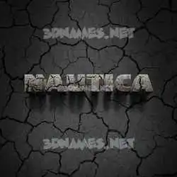 nautica in Cracked Stone style - 3D name wallpaper
