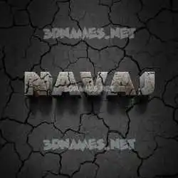 navaj in Cracked Stone style - 3D name wallpaper