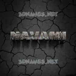 navami in Cracked Stone style - 3D name wallpaper