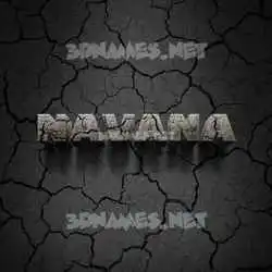 navana in Cracked Stone style - 3D name wallpaper