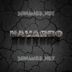 navarro in Cracked Stone style - 3D name wallpaper