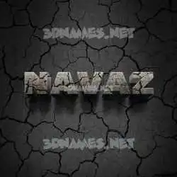 navaz in Cracked Stone style - 3D name wallpaper