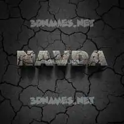 navda in Cracked Stone style - 3D name wallpaper