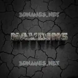 navdins in Cracked Stone style - 3D name wallpaper