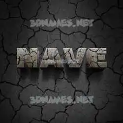 nave in Cracked Stone style - 3D name wallpaper