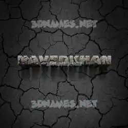navedkhan in Cracked Stone style - 3D name wallpaper