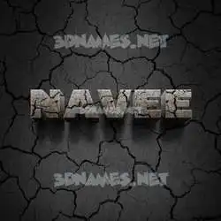 navee in Cracked Stone style - 3D name wallpaper