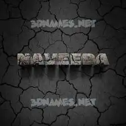 naveeda in Cracked Stone style - 3D name wallpaper