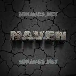 naven in Cracked Stone style - 3D name wallpaper