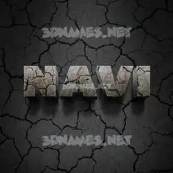 navi in Cracked Stone style - 3D name wallpaper