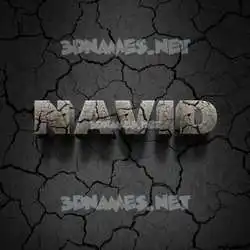 navid in Cracked Stone style - 3D name wallpaper