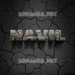 navil in Cracked Stone style - 3D name wallpaper
