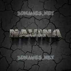 navina in Cracked Stone style - 3D name wallpaper