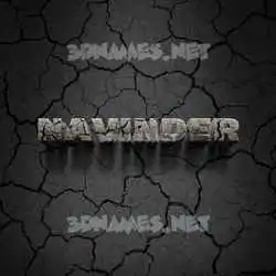 navinder in Cracked Stone style - 3D name wallpaper