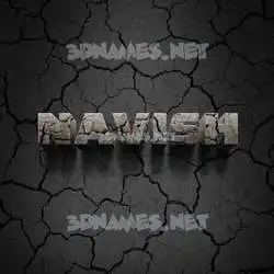 navish in Cracked Stone style - 3D name wallpaper